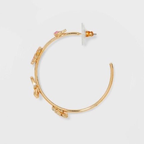 SUGARFIX by BaubleBar Colourful Butterfly Hoop Earrings - Picture 2 of 5